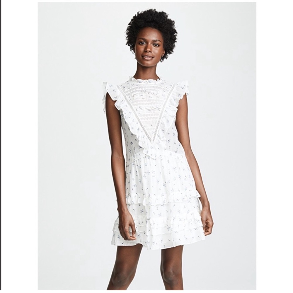 Rebecca Taylor Ruffle Floral Dress Size 2